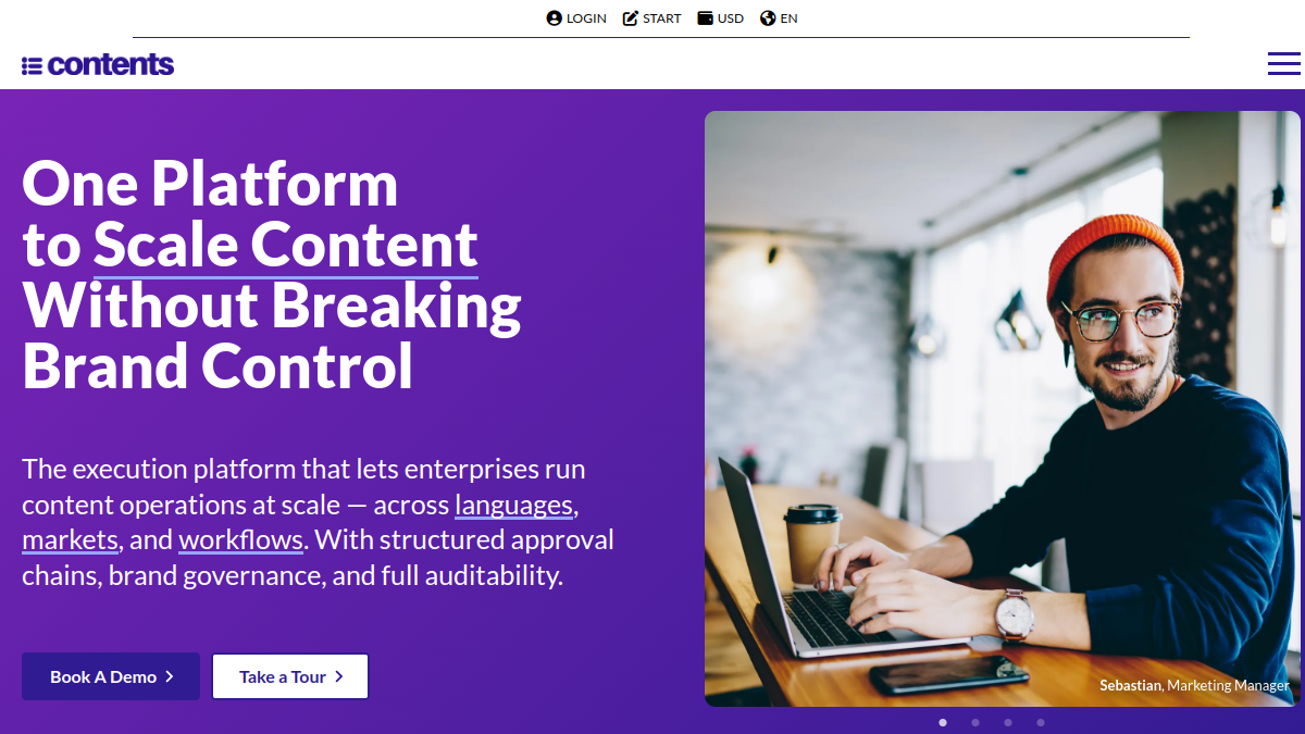Contents官网截图