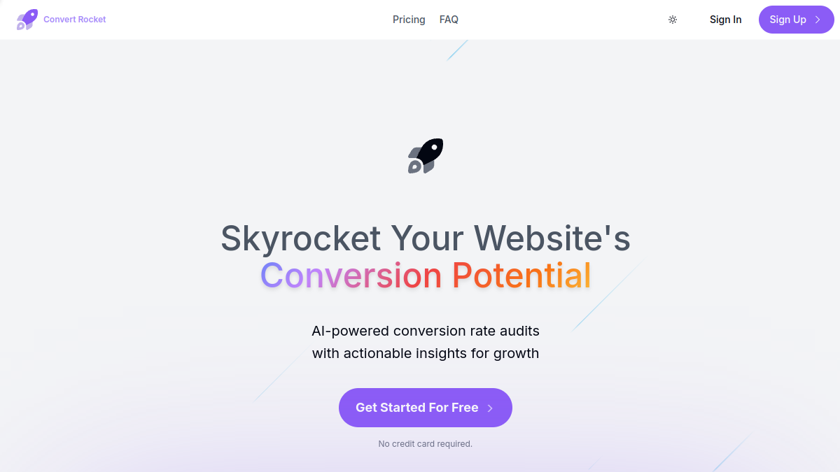 Convert Rocket AI官网截图