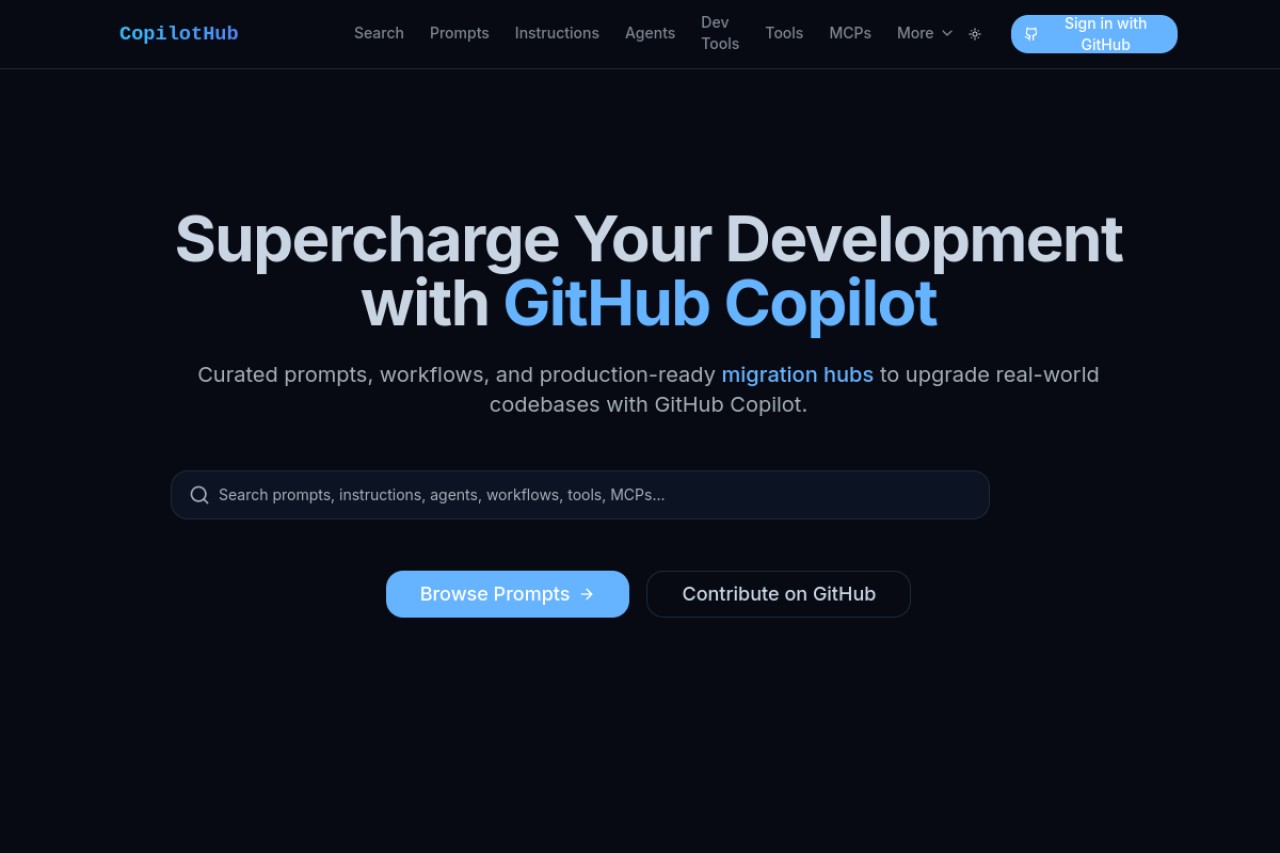 CopilotHub官网截图