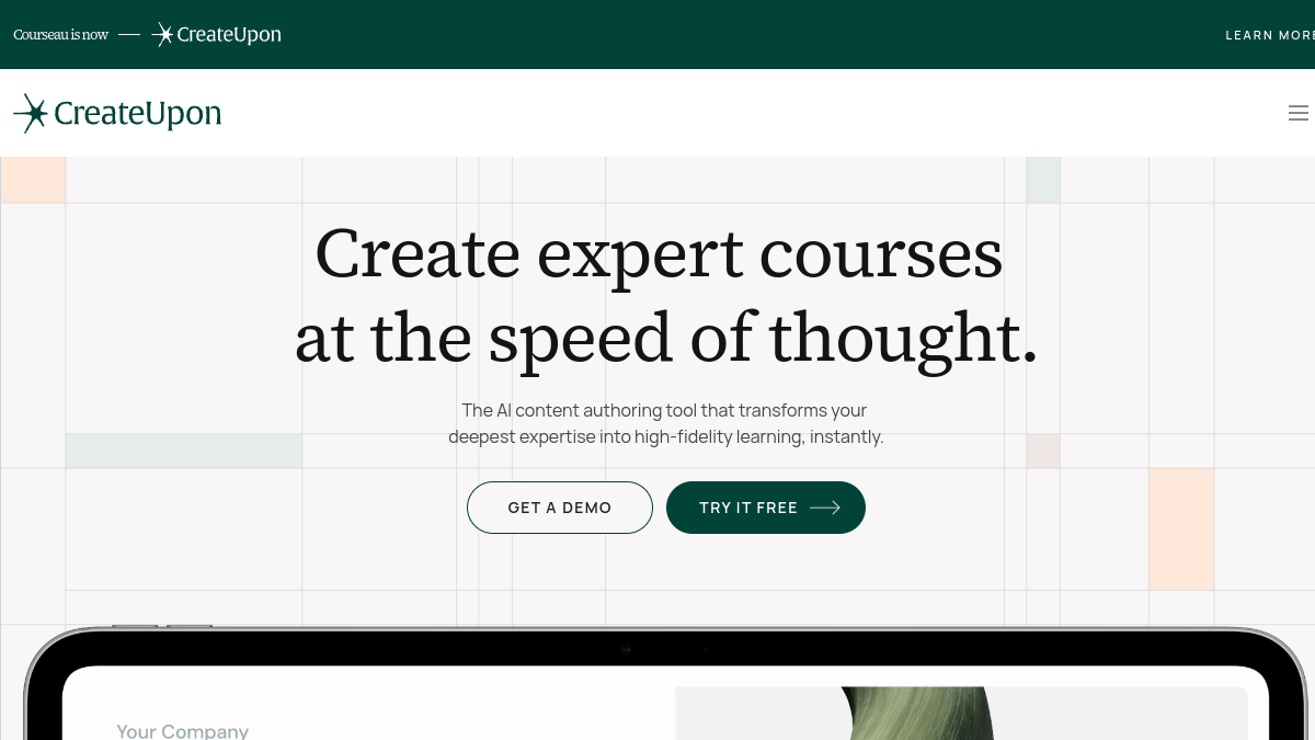 Courseau官网截图