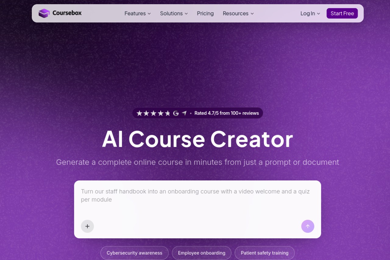 Coursebox AI官网截图