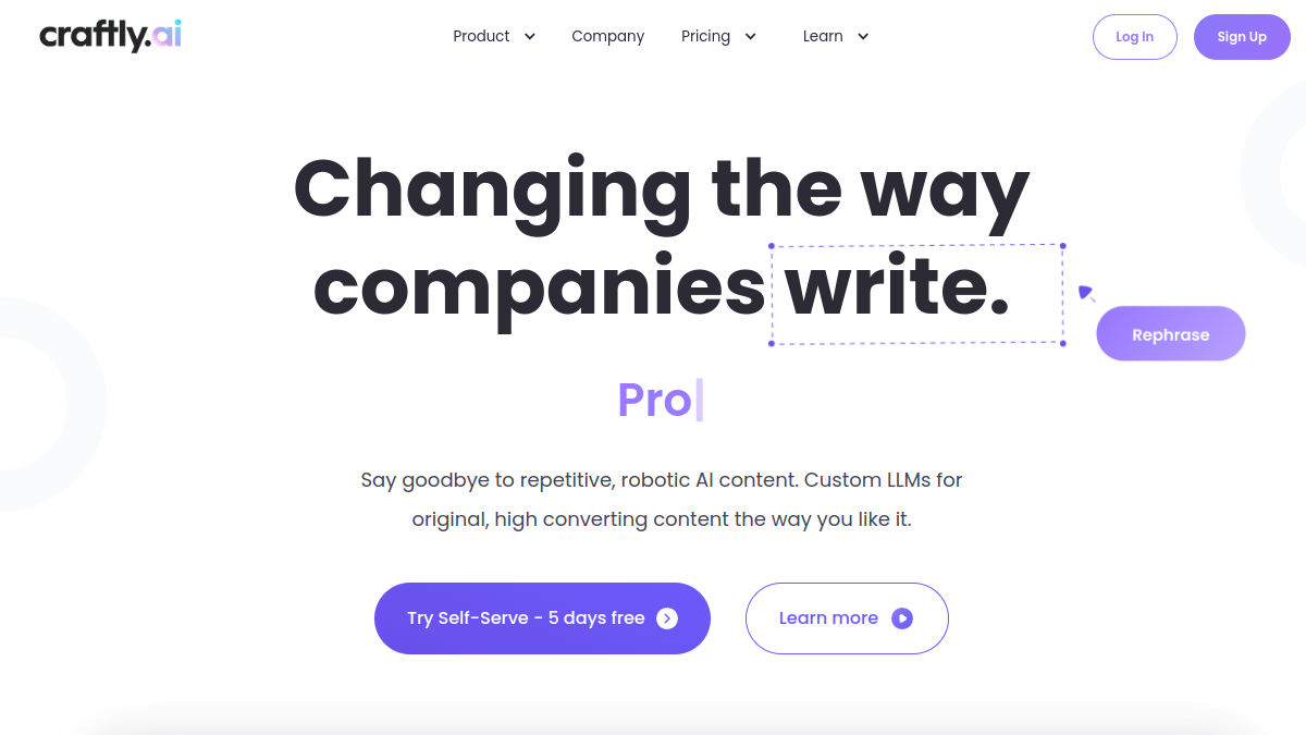 Craftly.AI官网截图