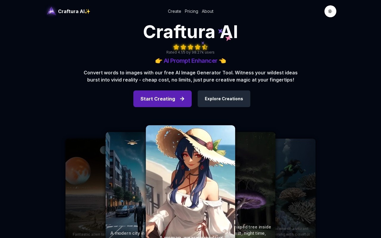 Craftura AI官网截图