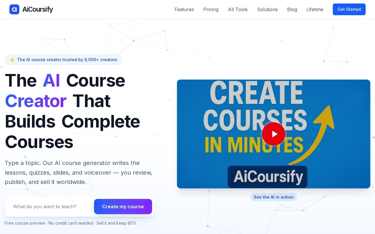CreateAICourse (cAIc)官网截图