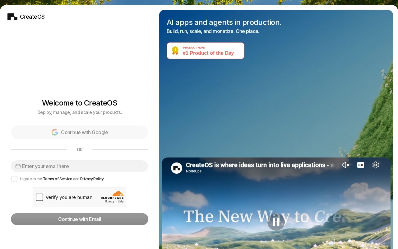 CreateOS官网截图