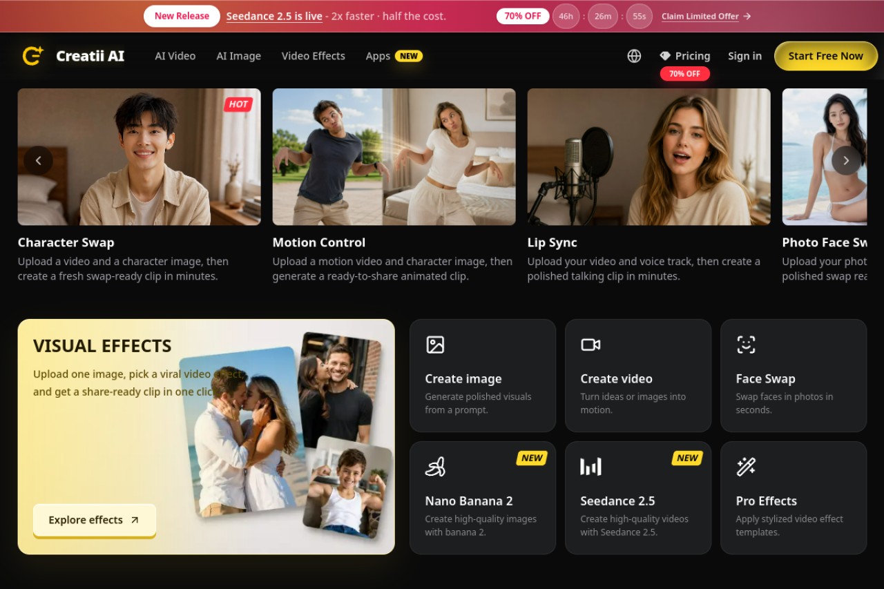 Creatii AI官网截图