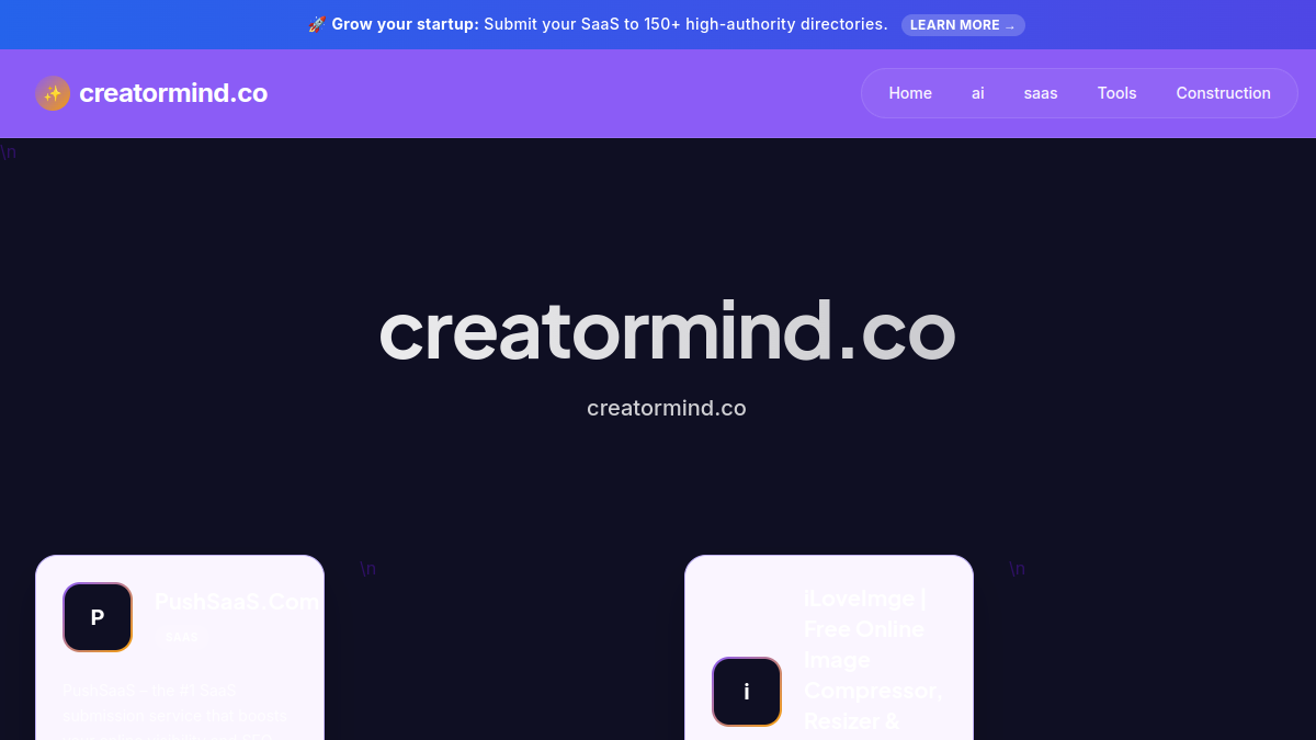 Creator Mind官网截图