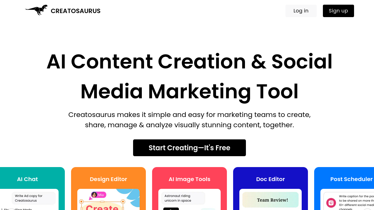 Creatosaurus官网截图