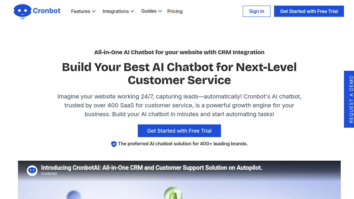 Cronbot.AI官网截图