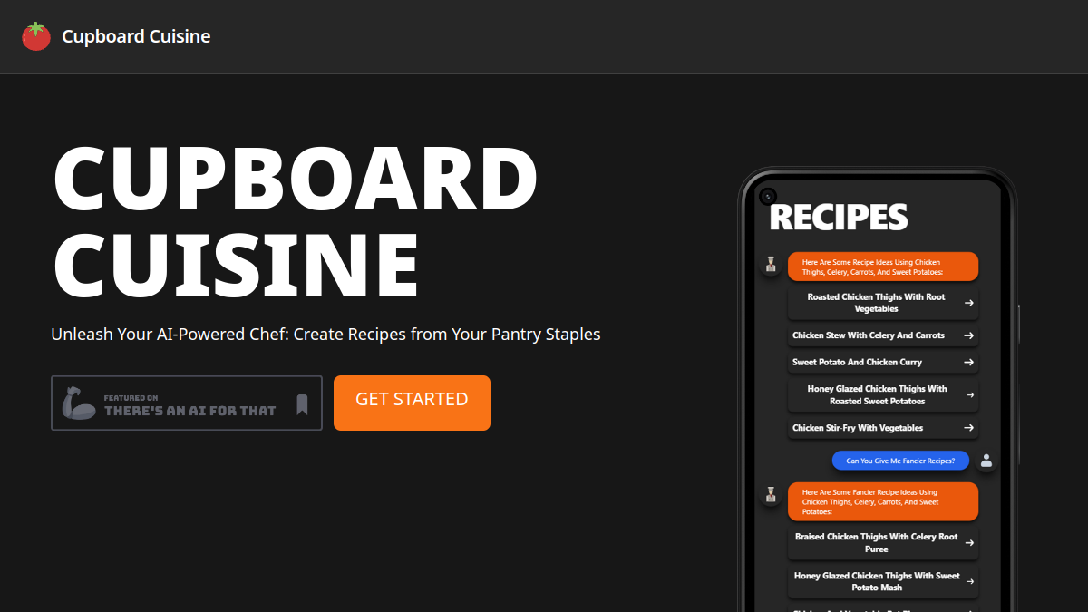Cupboard Cuisine官网截图