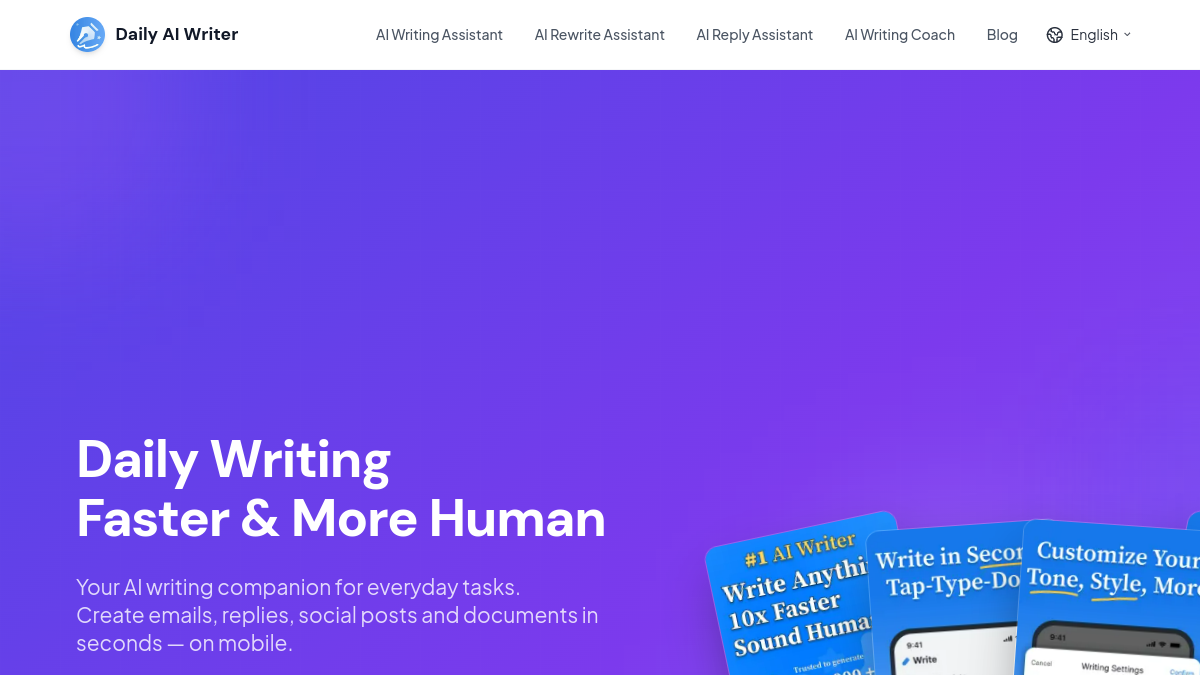 Daily AI Writer官网截图