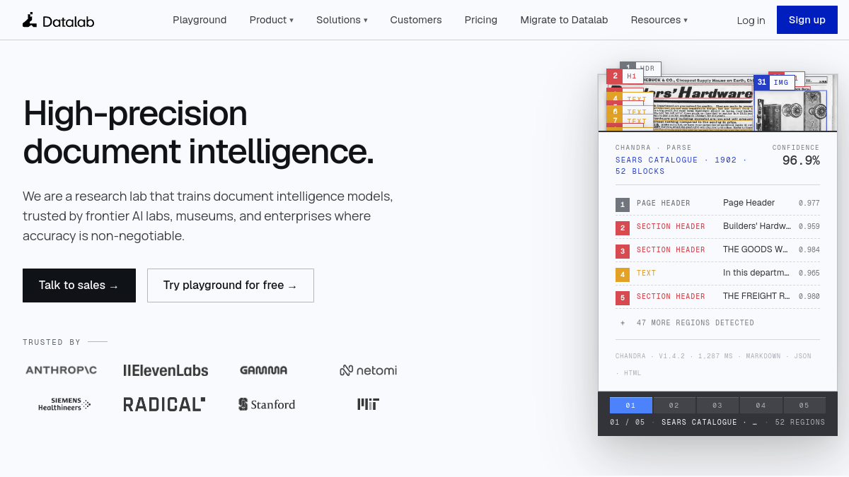 Datalab.to官网截图