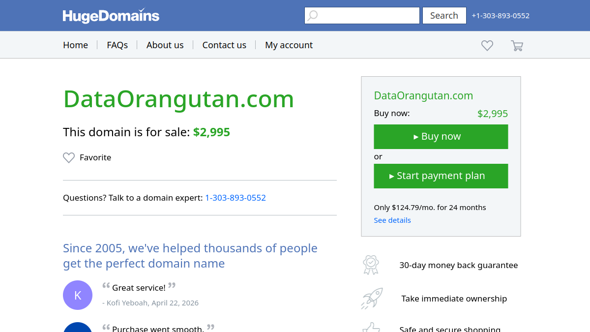 Data Orangutan官网截图
