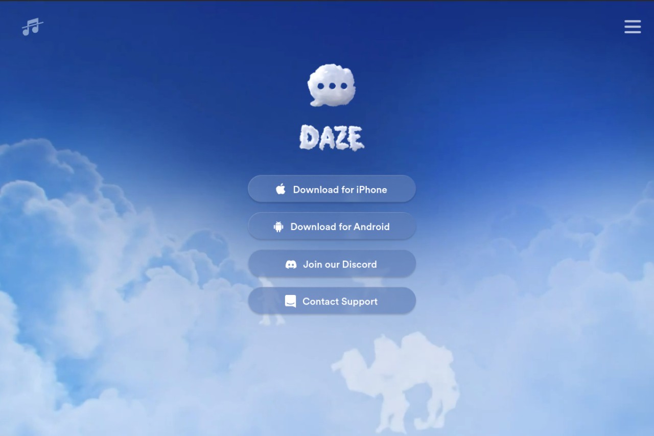 Daze官网截图