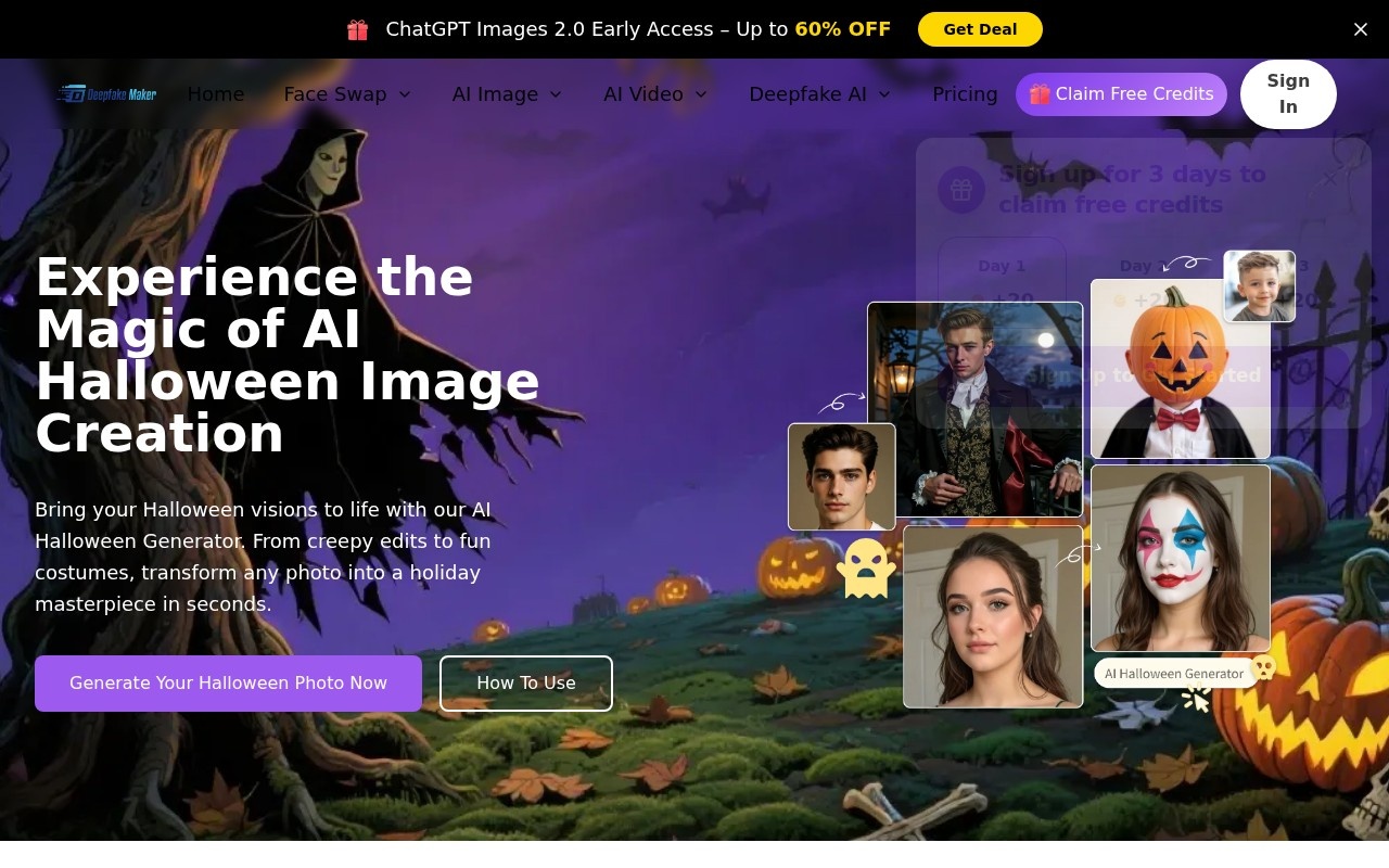 Deepfake Maker AI Halloween官网截图