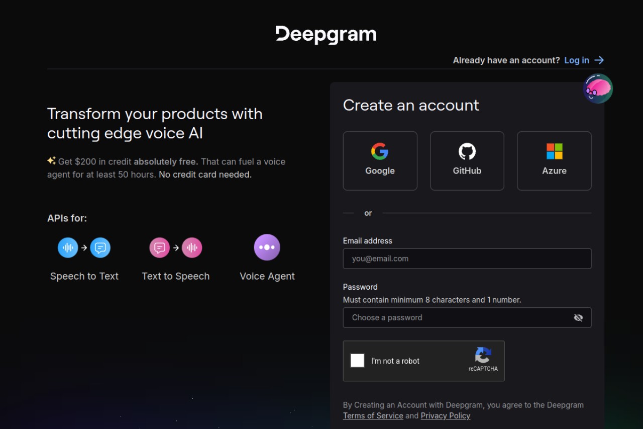 Deepgram官网截图