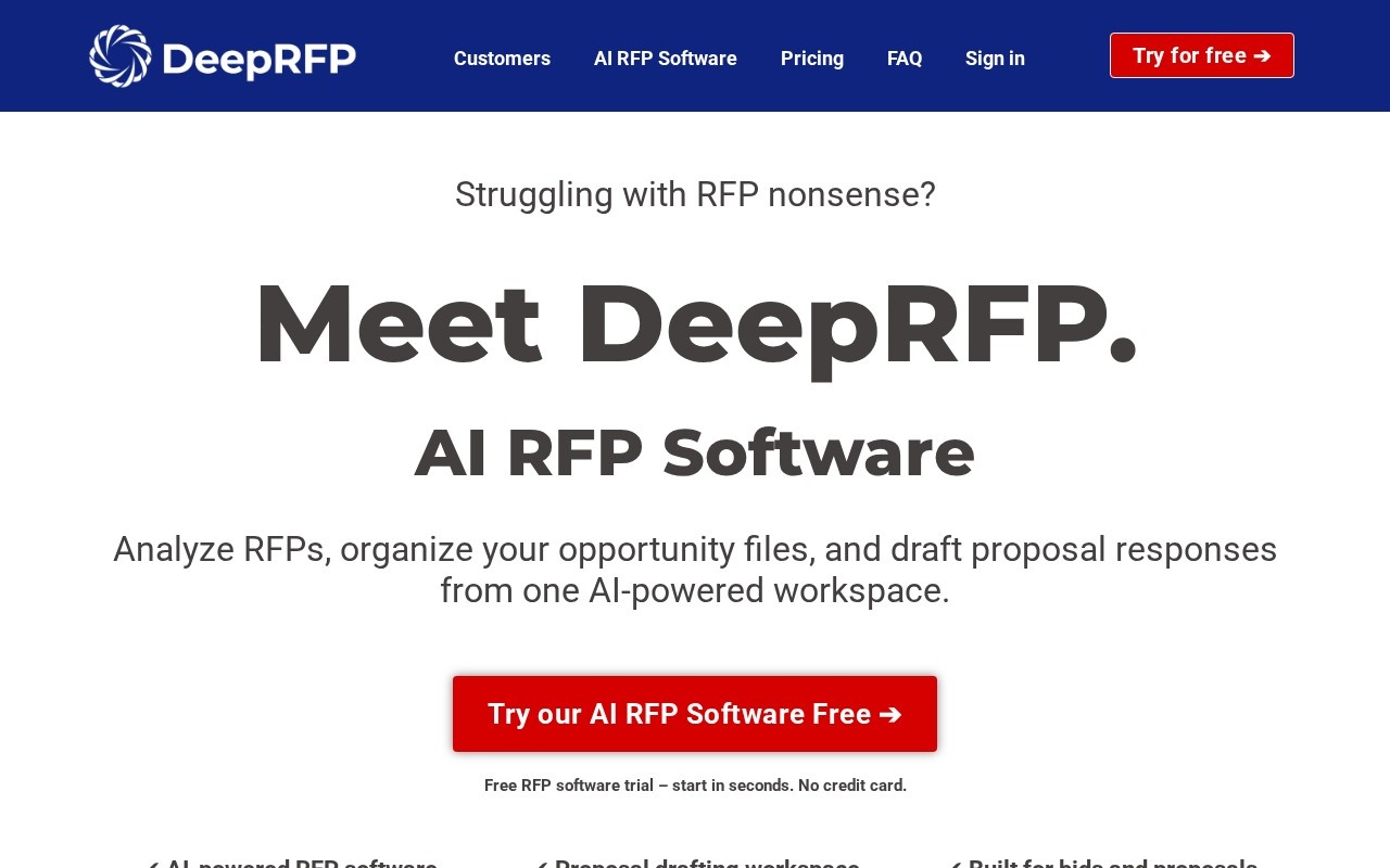 DeepRFP官网截图