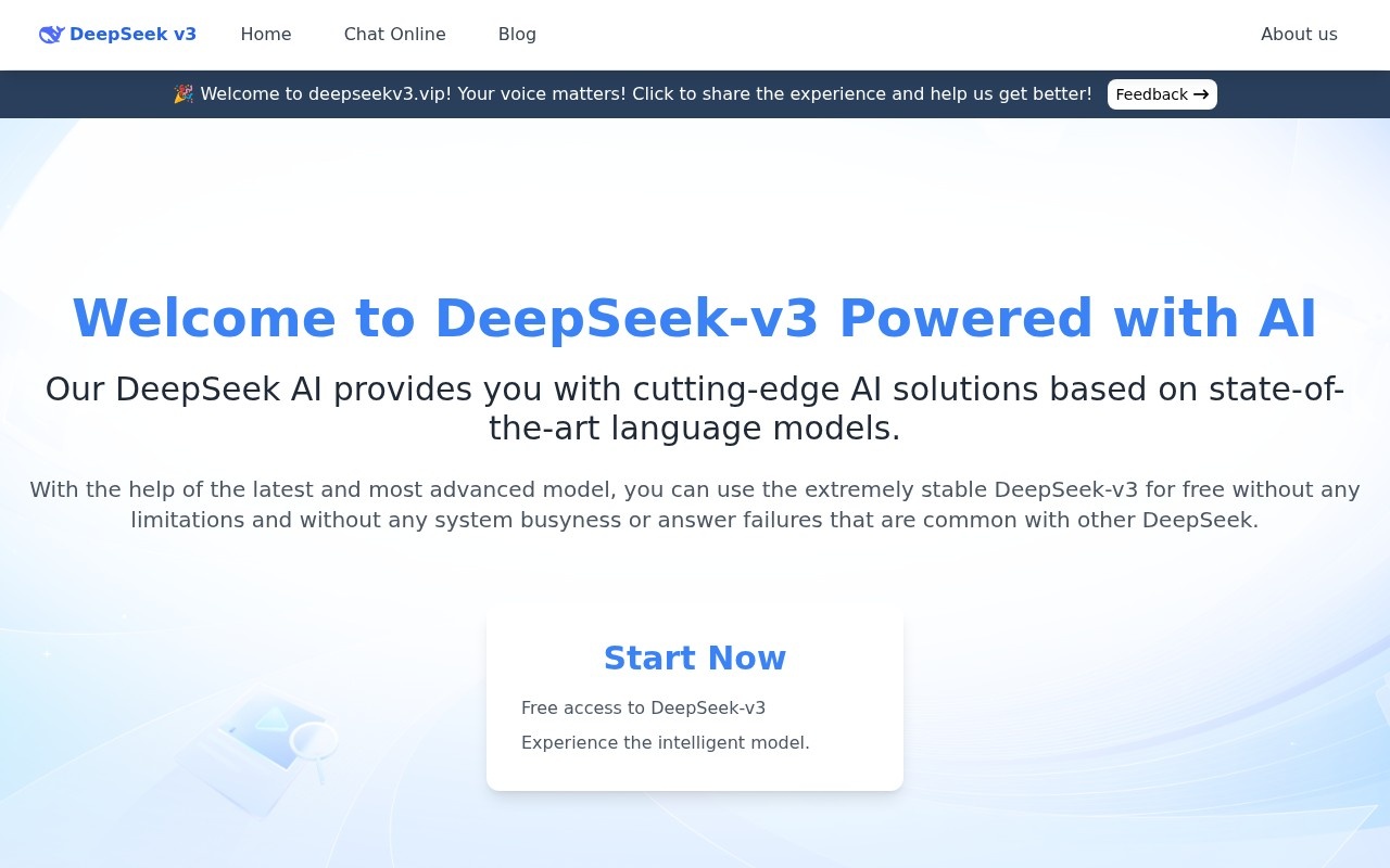DeepSeek-v3官网截图