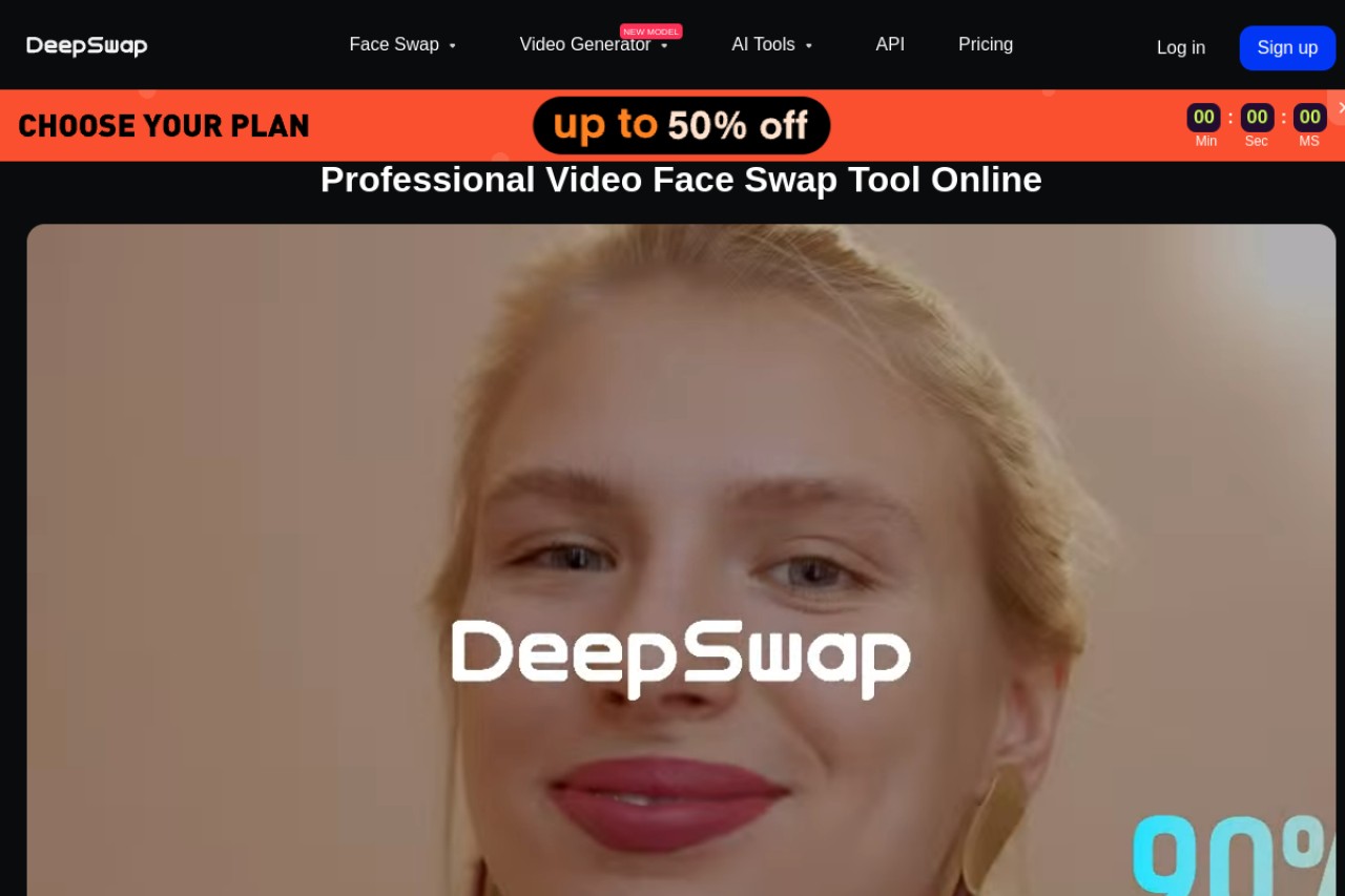 Deepswap.ai官网截图