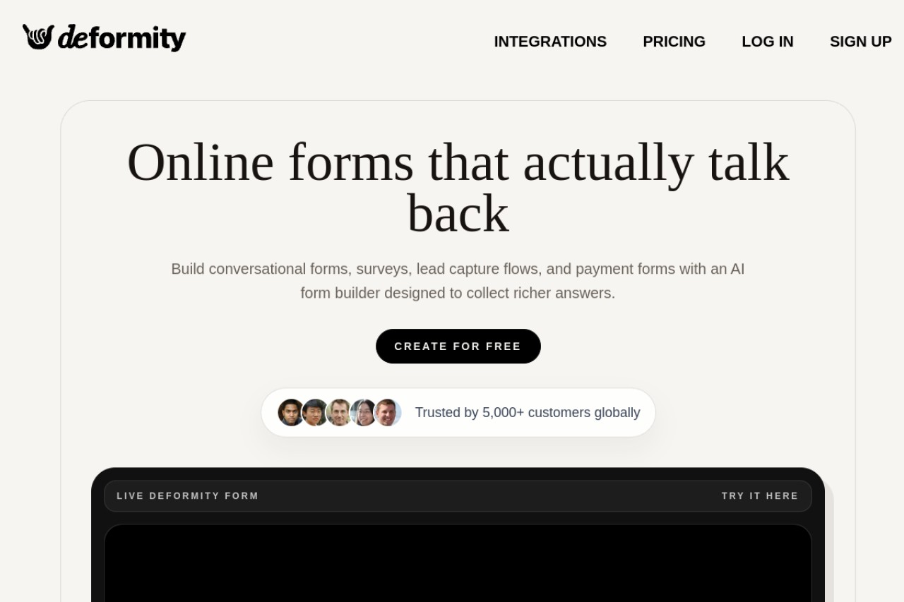 Deformity官网截图