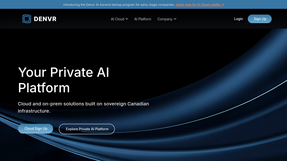 Denvr AI Cloud官网截图