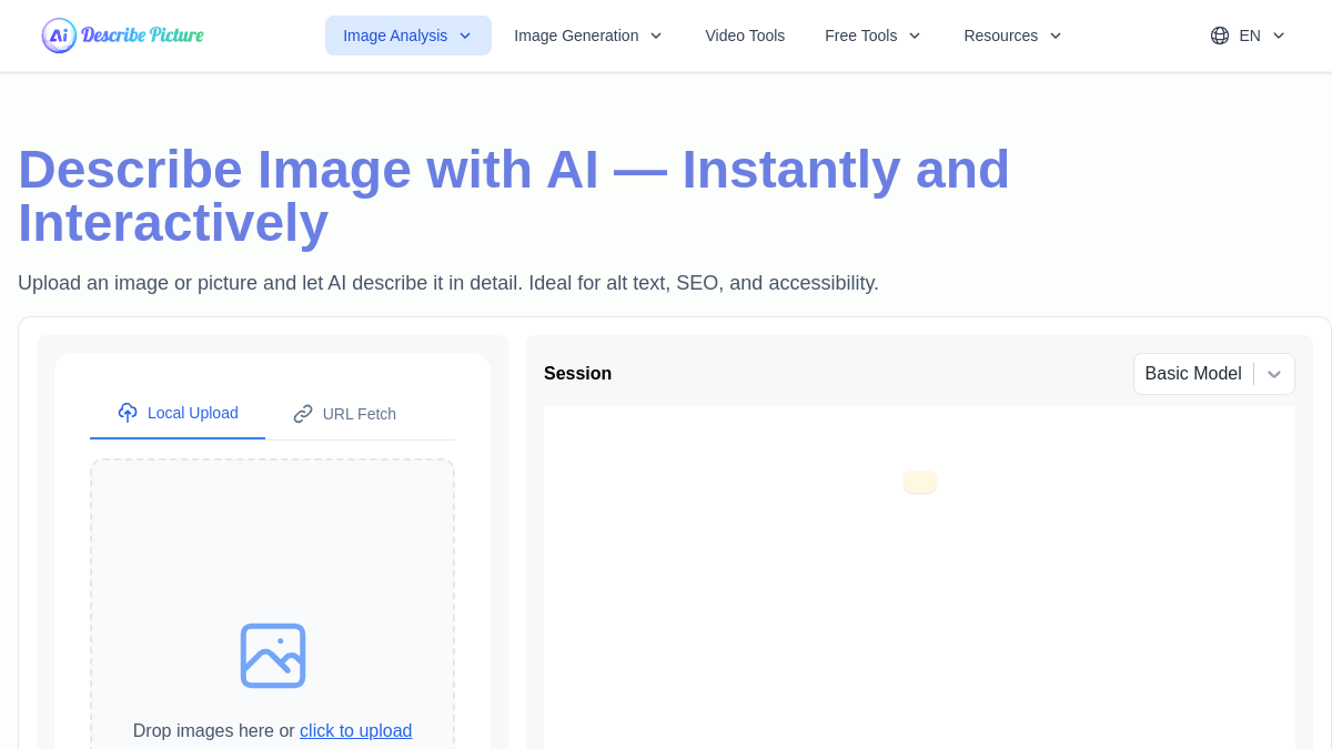 AI Describe Picture官网截图