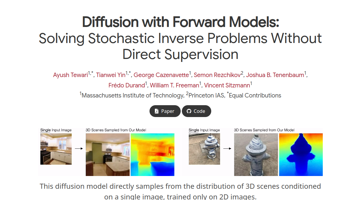 Diffusion with Forward Models官网截图