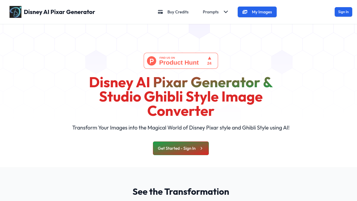 Disney Pixar AI Image Generator官网截图