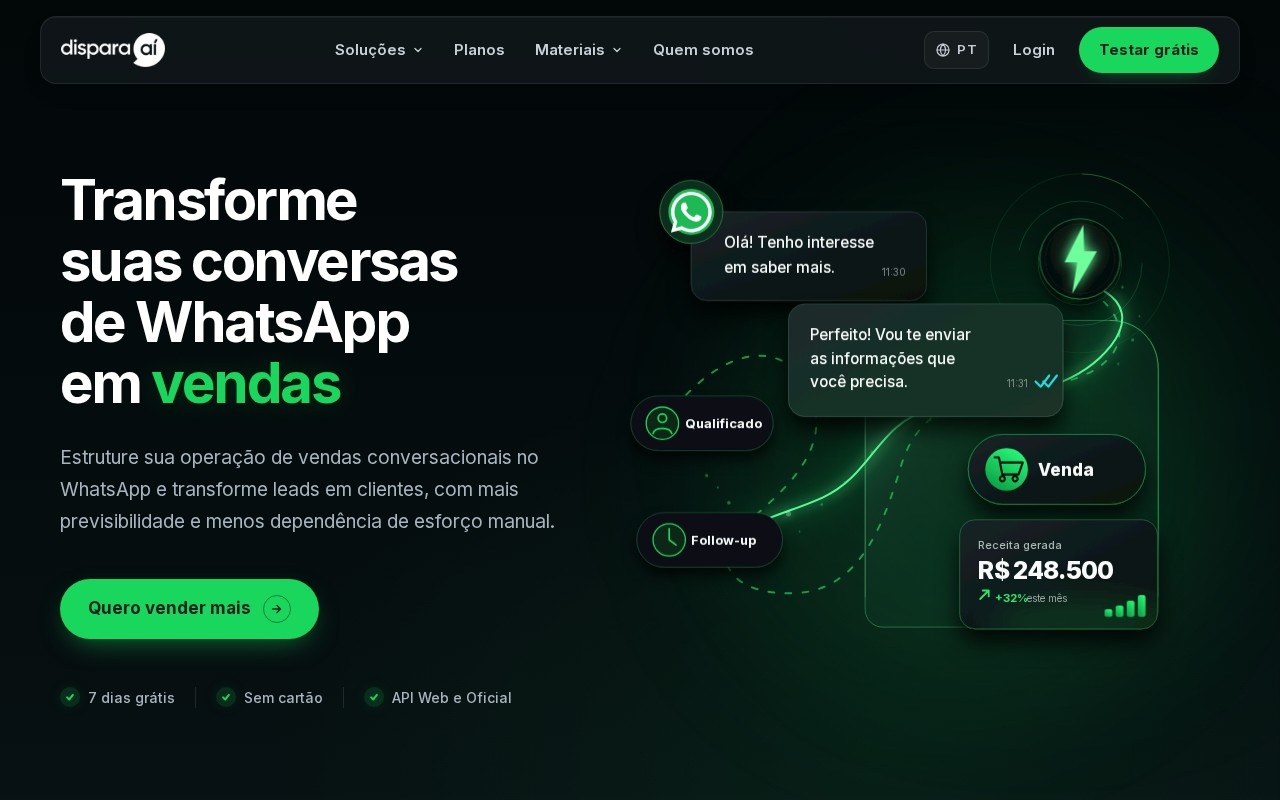 Dispara Aí官网截图