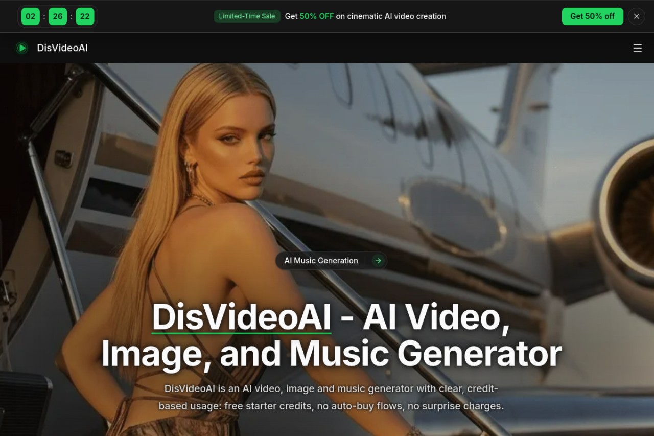 DisVideoAI官网截图