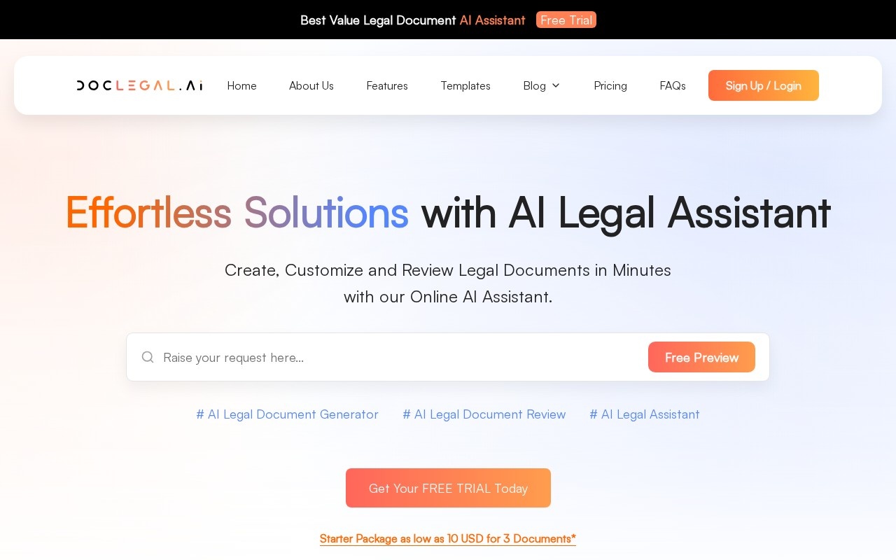 DocLegal.AI官网截图