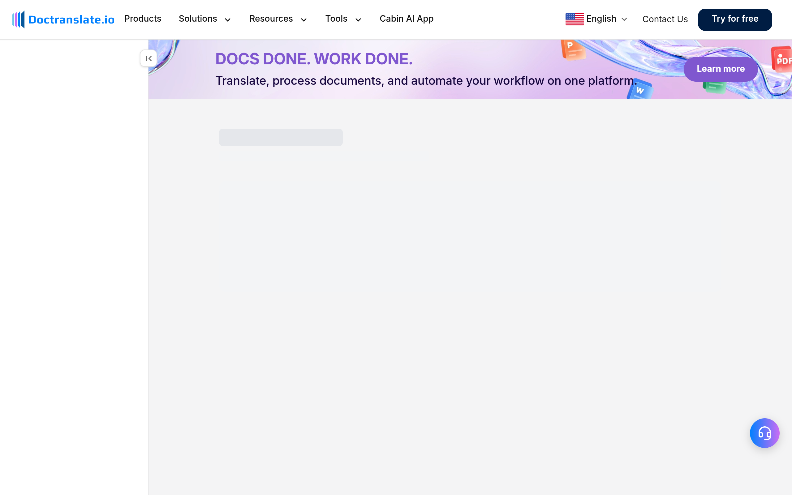 DocTranslate.io官网截图