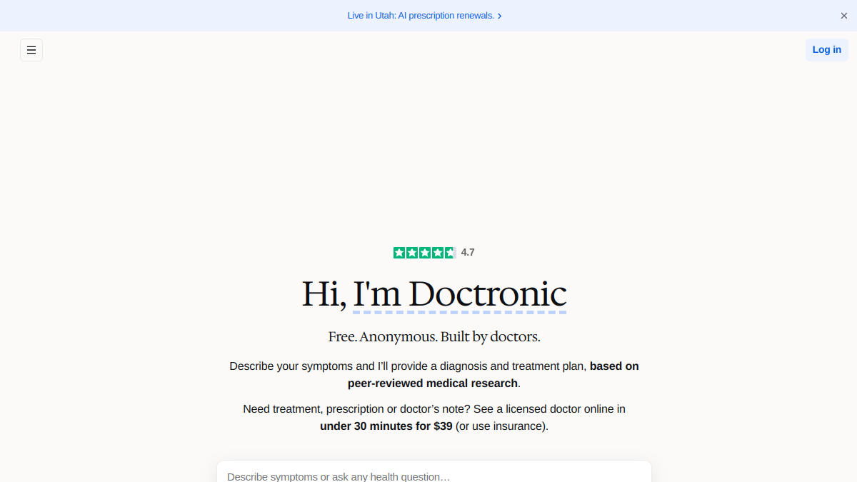 Doctronic官网截图