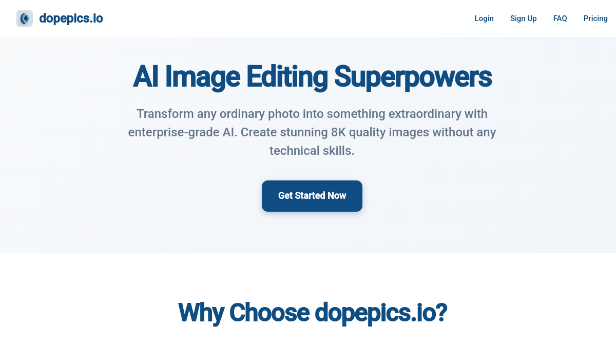 Improve and Upscale any image w AI官网截图