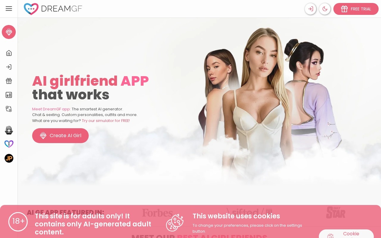 DreamGF官网截图