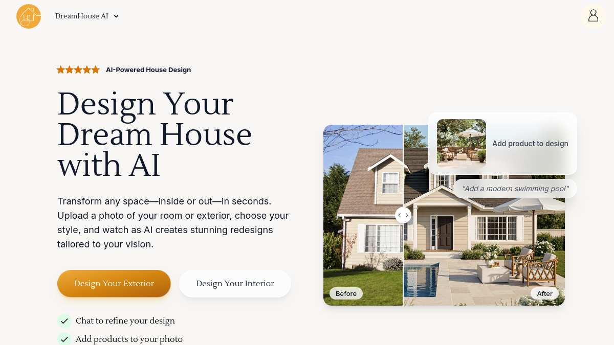 Dreamhouse AI官网截图