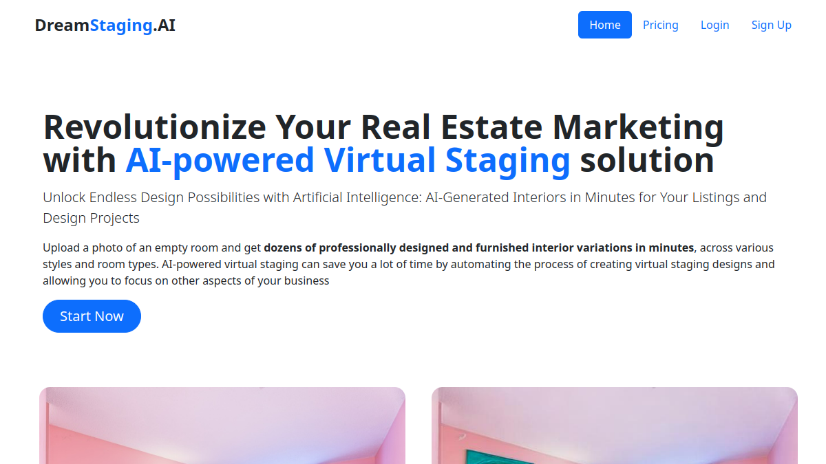 DreamStaging.AI官网截图