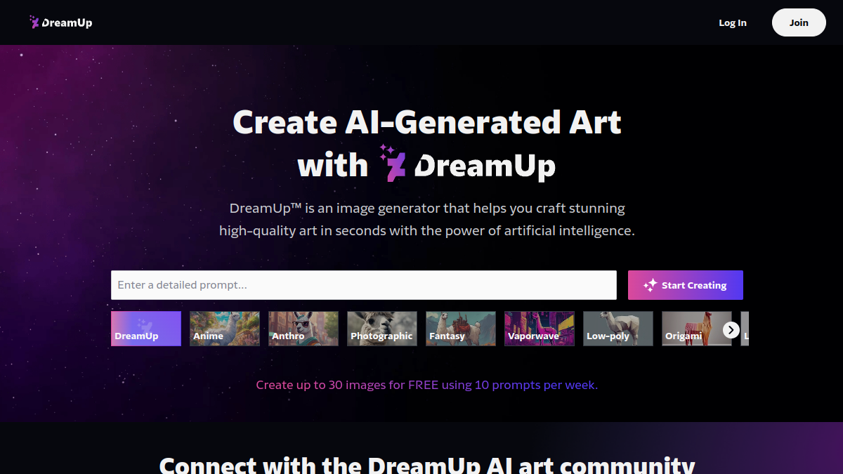 Dream Up (Deviant Art)官网截图