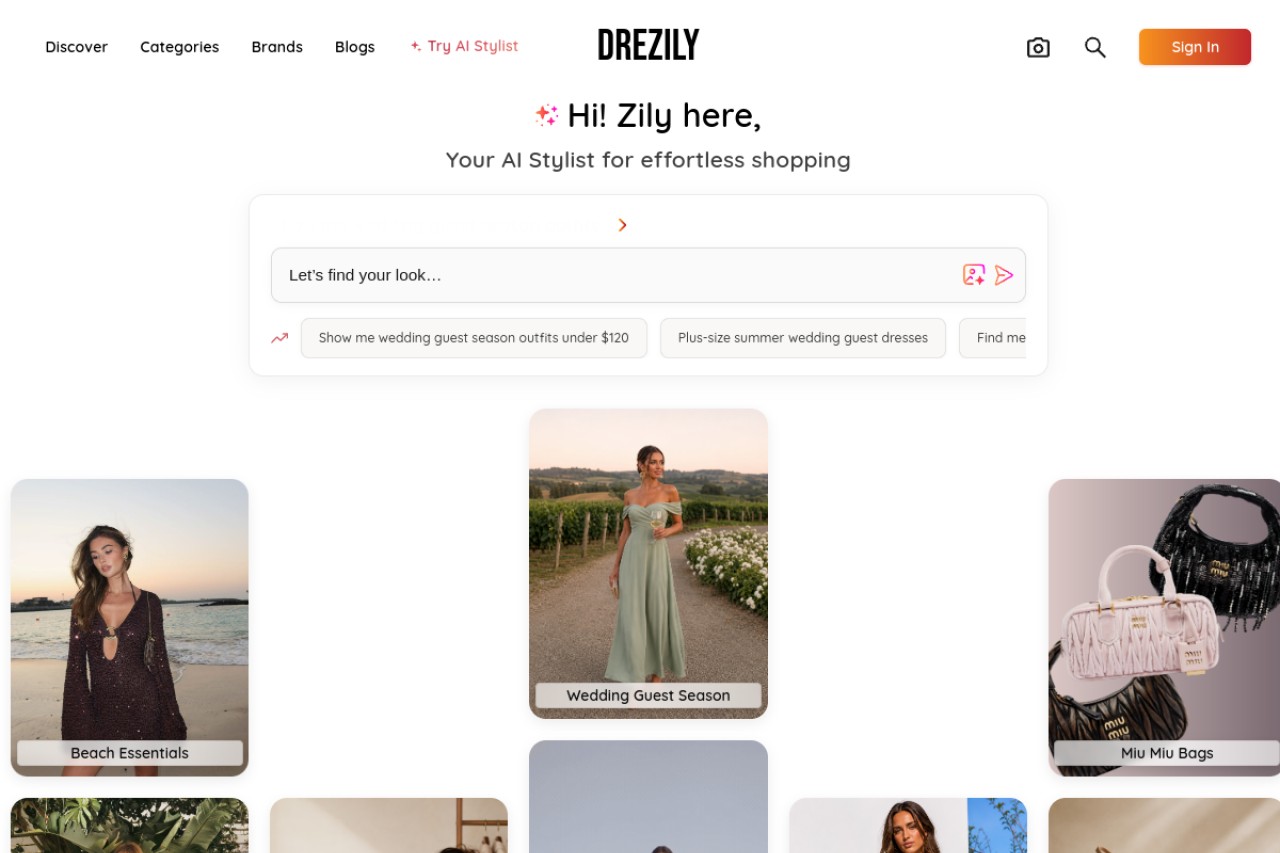 Drezily官网截图