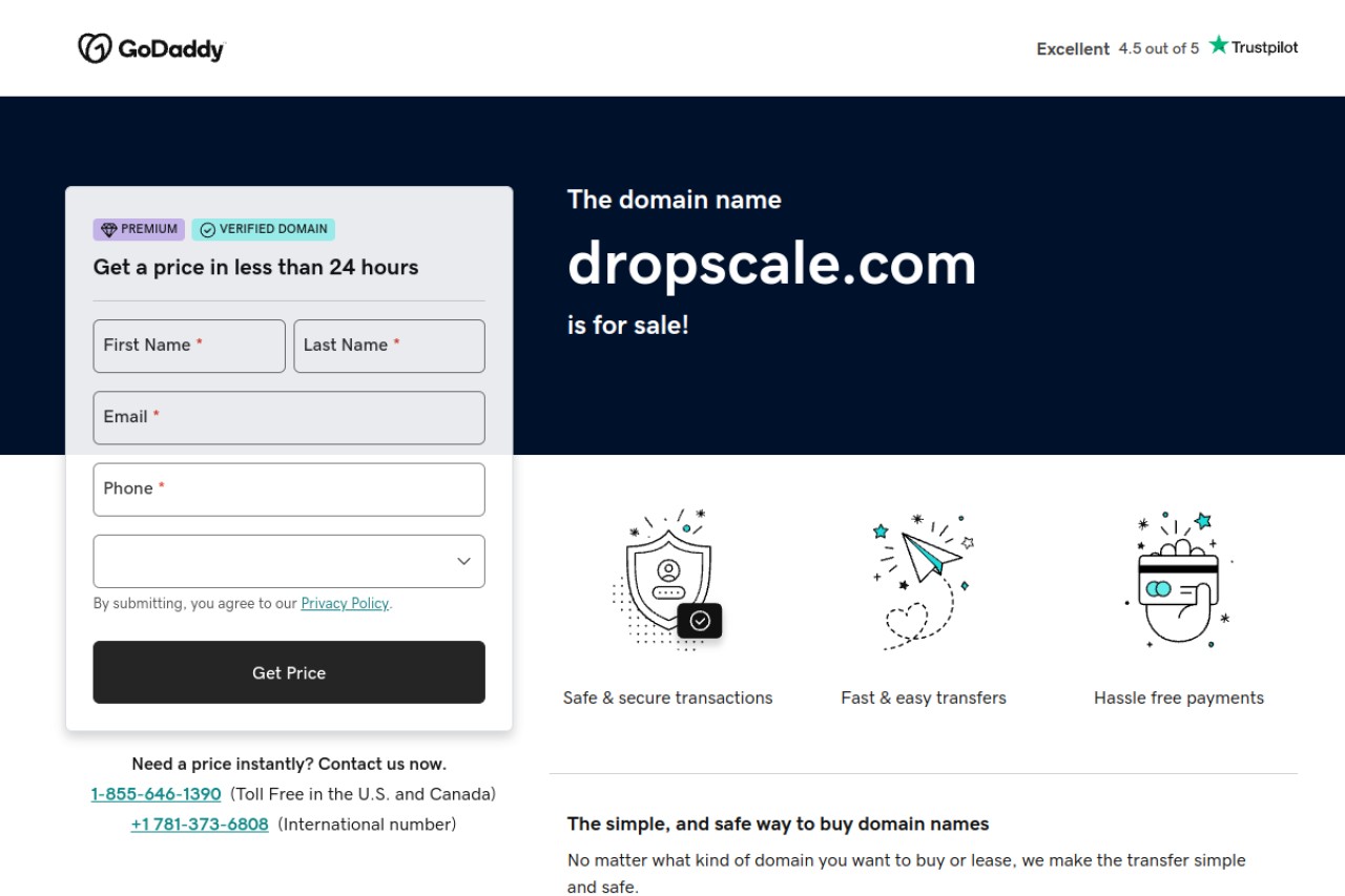 Dropscale官网截图