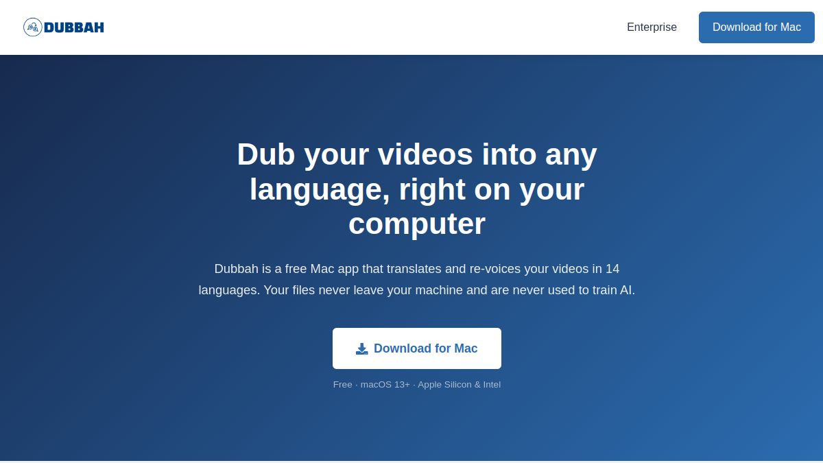 Dubbah.co官网截图