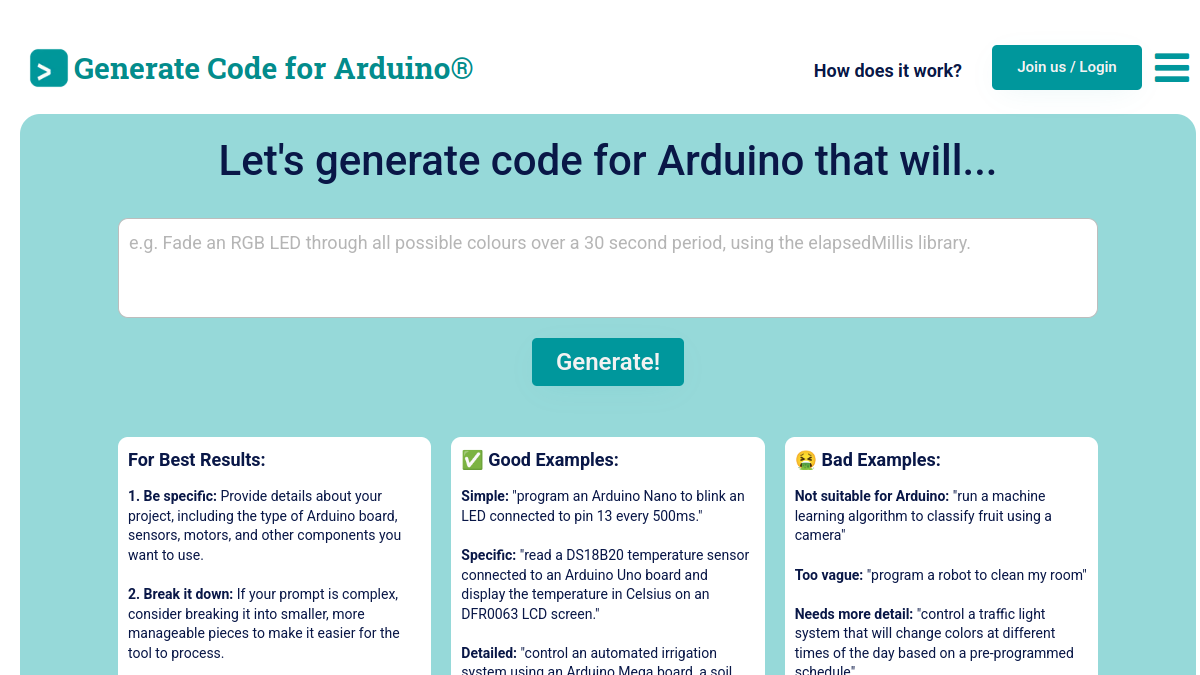 Duino Code Generator官网截图