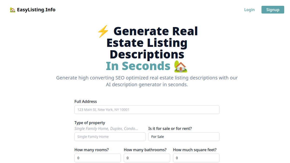 EasyListing.Info官网截图