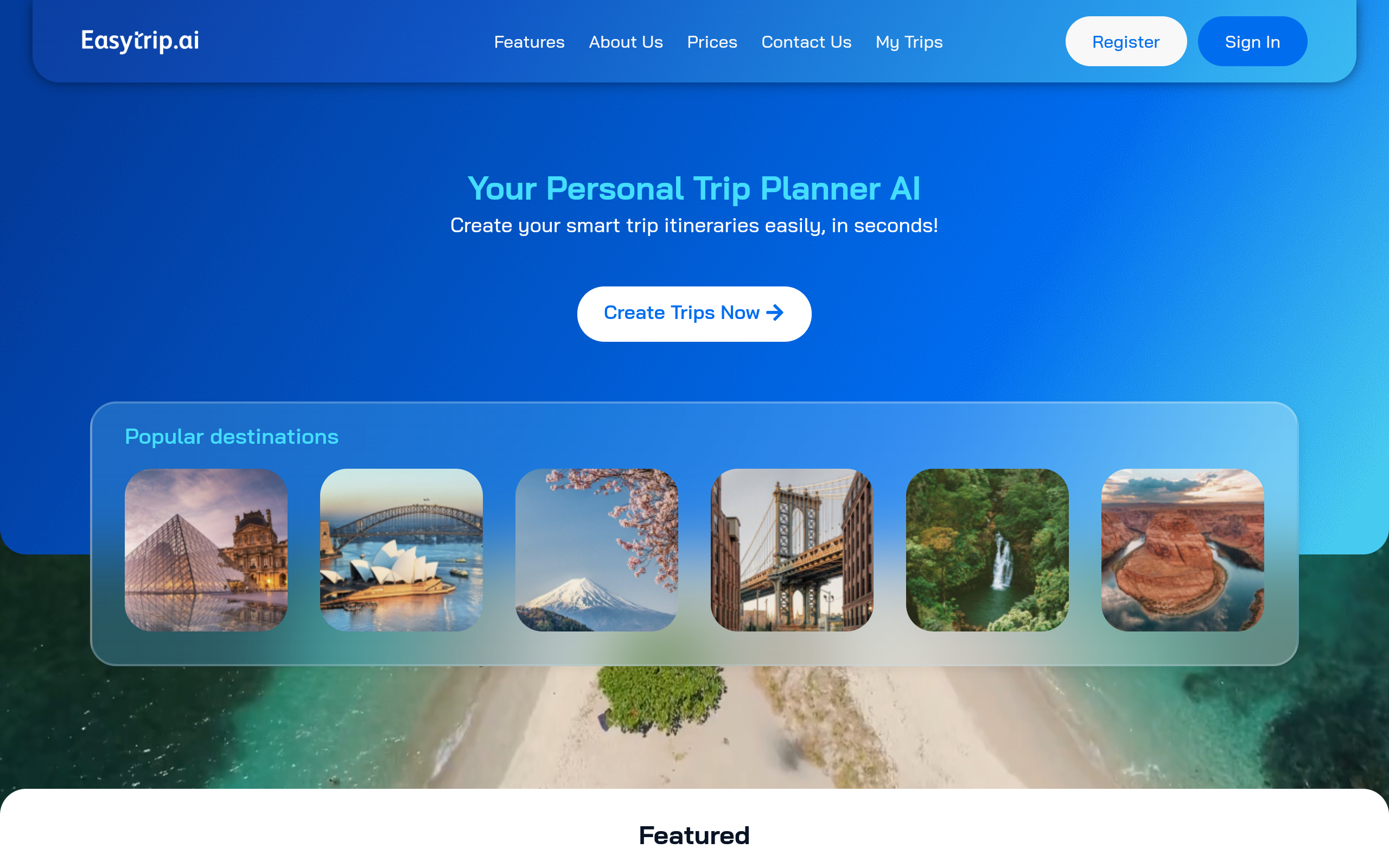 Easytrip.ai官网截图