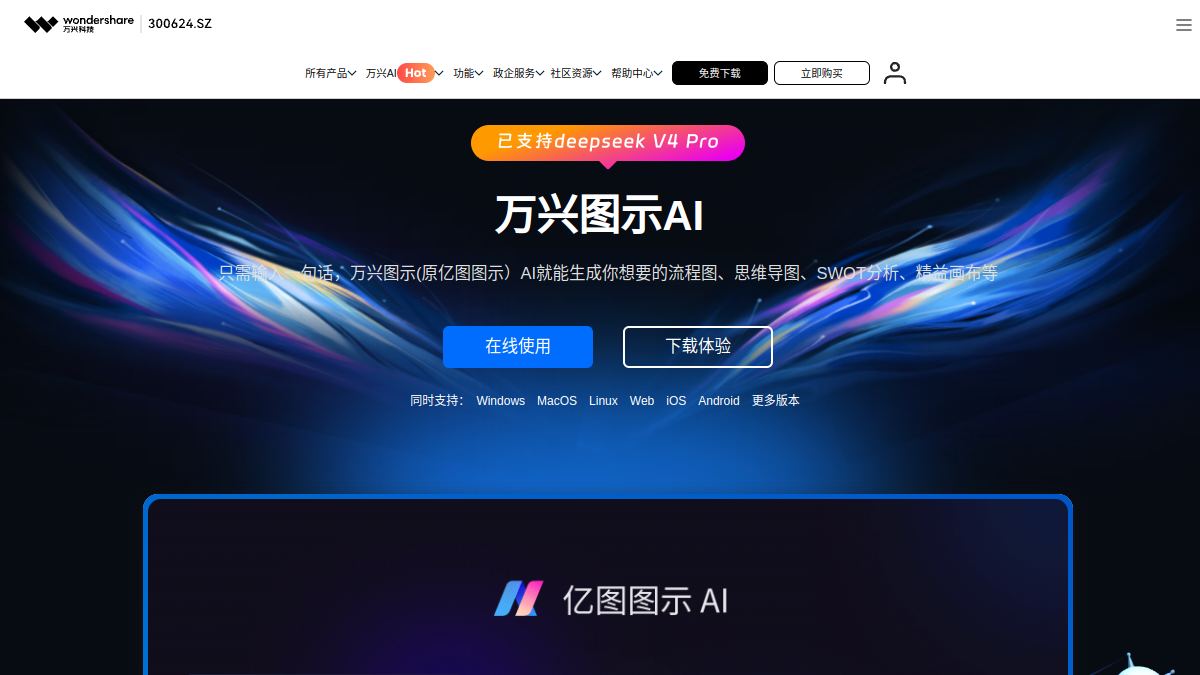亿图图示AI官网截图