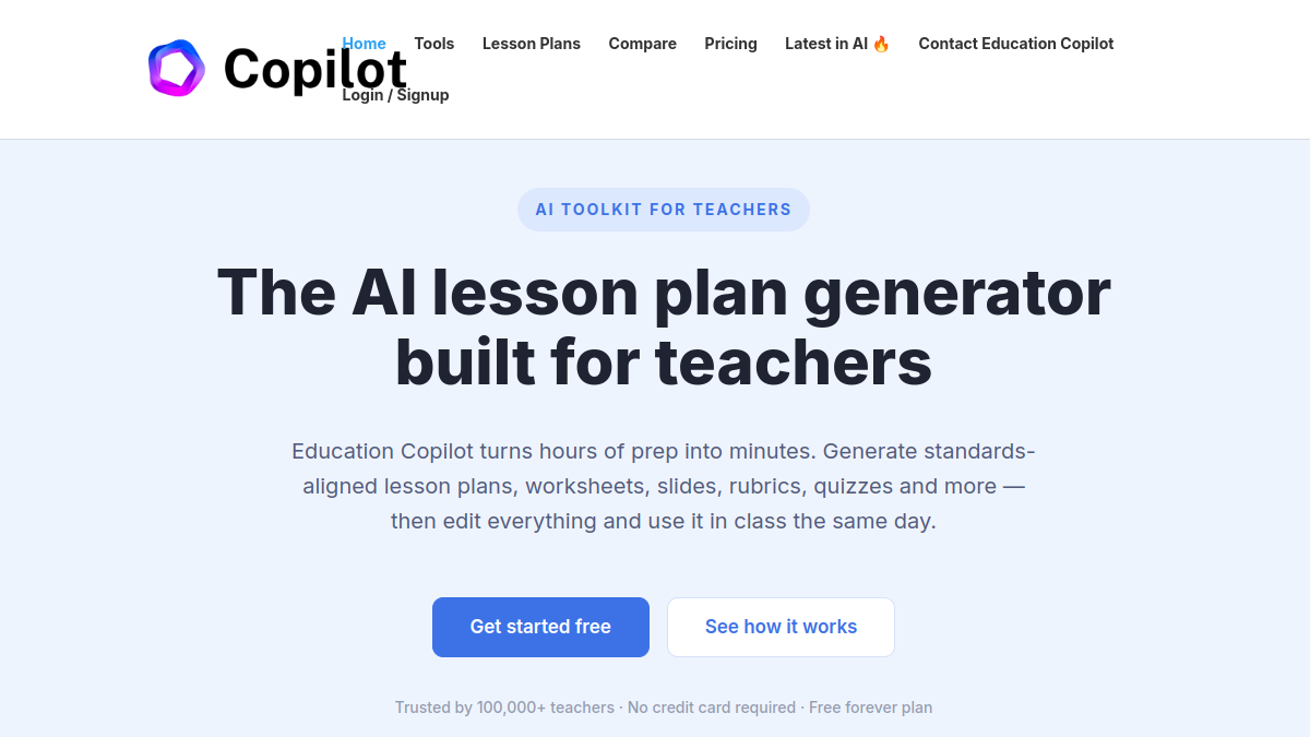 Education Copilot官网截图