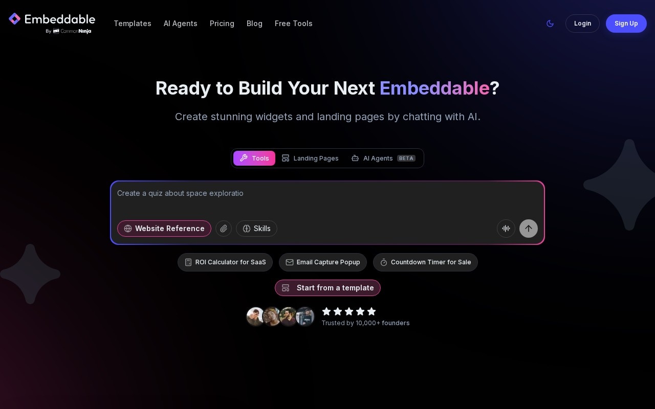 Embeddable官网截图