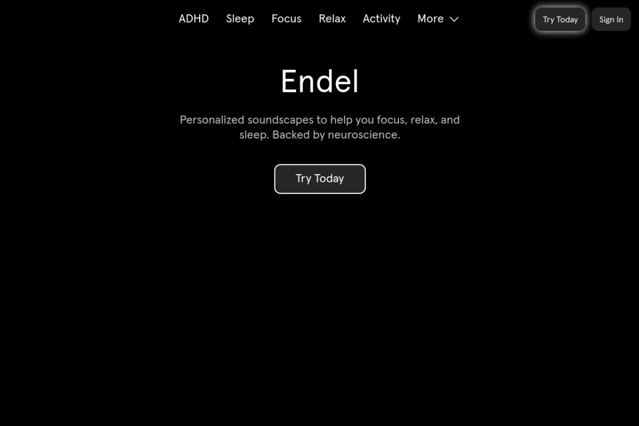 Endel官网截图