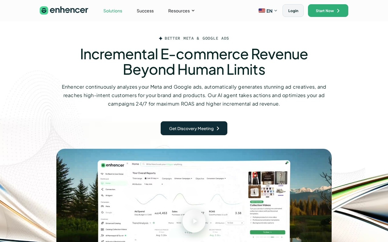 Enhencer AI Ads官网截图