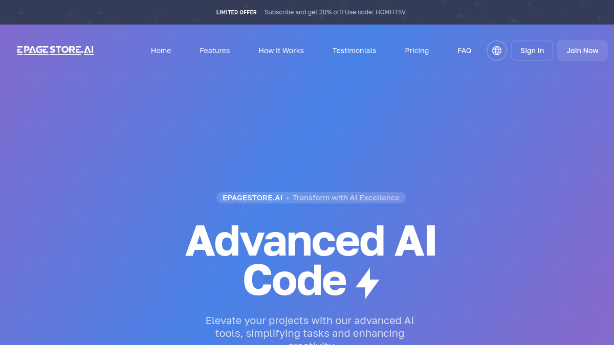 EPAGESTORE.AI官网截图
